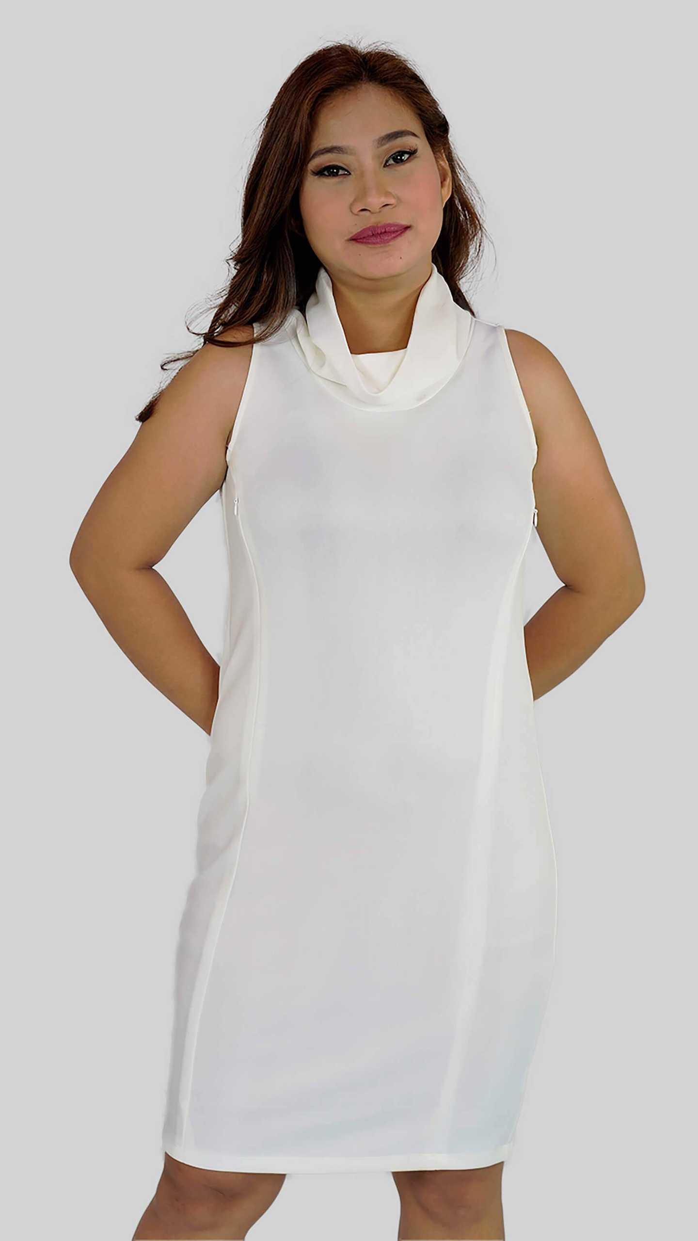 Sleeveless Cowl Neck Dress